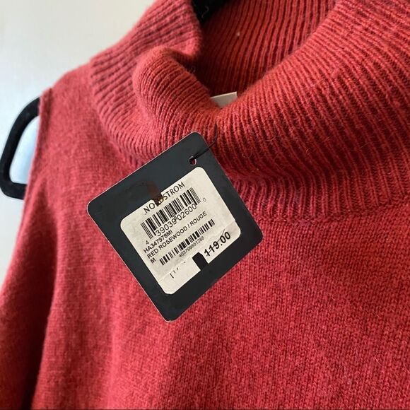 Nwt-Halogen Wool/Alpaca Cold Shoulder Sweater - Picture 9 of 9